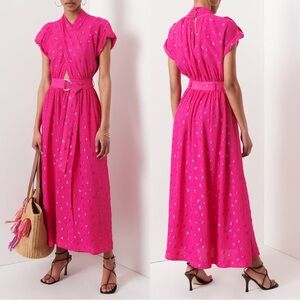 10 Crosby Derek Lam Fuchsia Dress with Polka Dot Detail